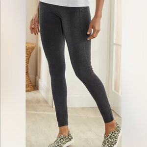 Soft Surroundings Gray Supertech Side Pocket Leggings